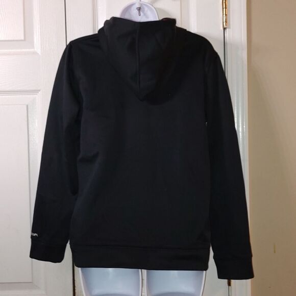 Under Armour  Storm black  loose sweatshirt hoodie pink logo Sz Youth XL - Picture 3 of 5